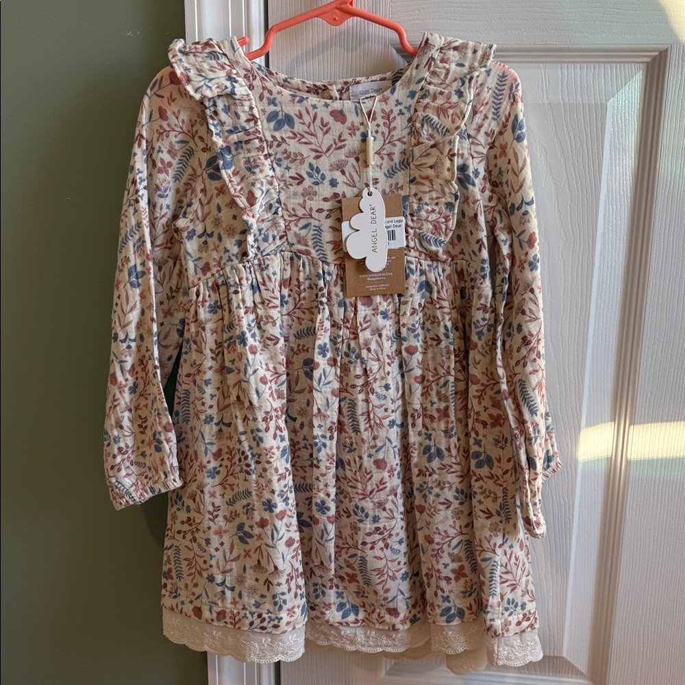Angel Dear Western Floral Dress with Leggings